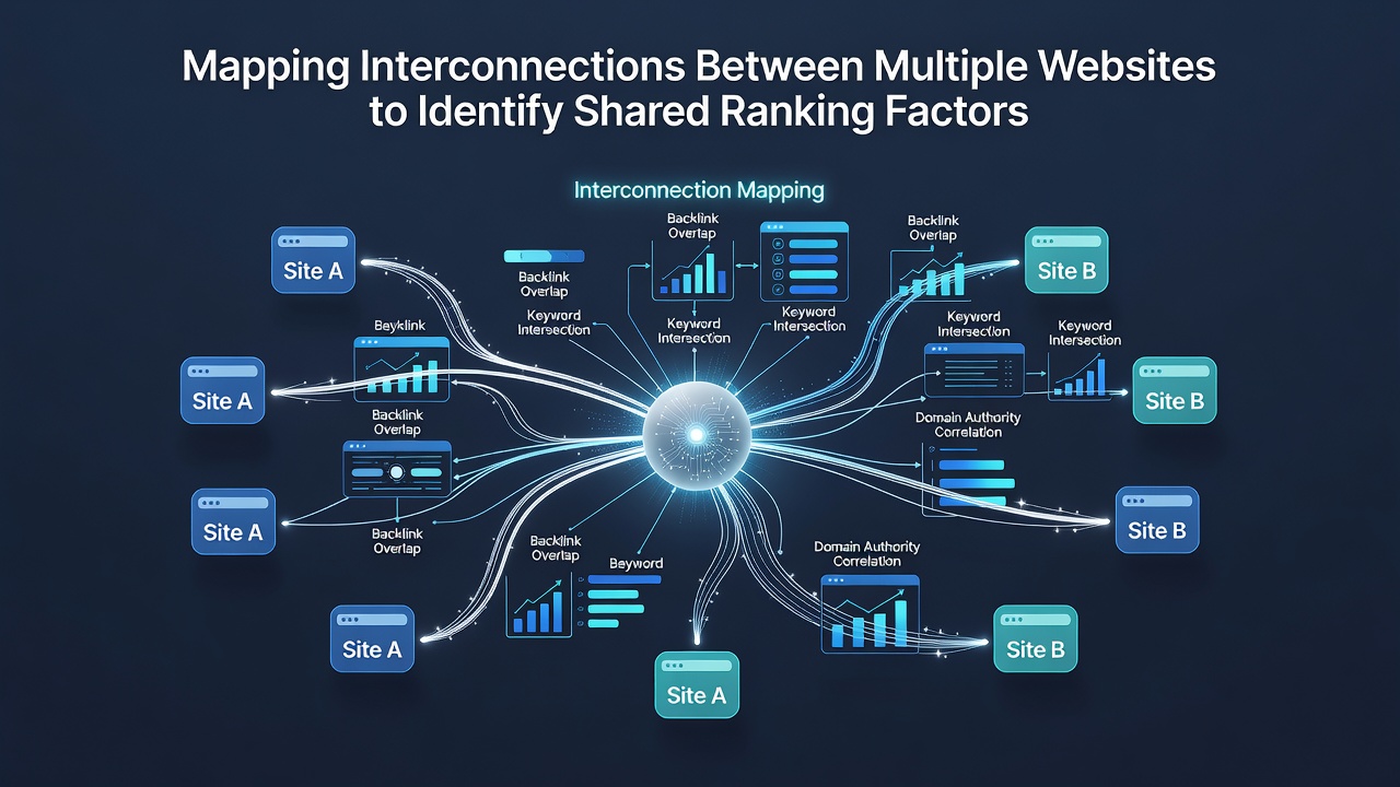 Mapping Interconnections Between Multiple Websites to Identify Shared Ranking Factors